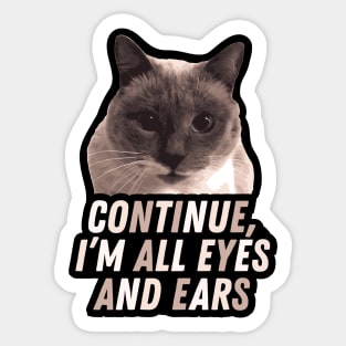 Interrogation cat Sticker